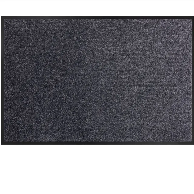 ANRO Deurmat Amigo Blauw 90x60cm – Schoonloopmat Antislip Wasbaar Voordeur Hal Binnen
