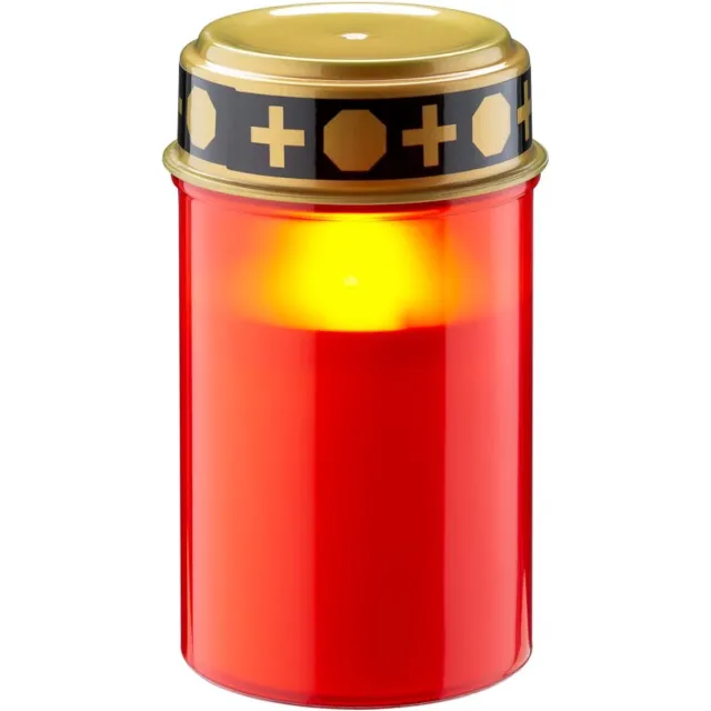 goobay No Name LED graflicht met timer, rood, warm wit (2400 K), op batterijen (2x C/LR14), voor gebruik binnen en buiten (IP44)