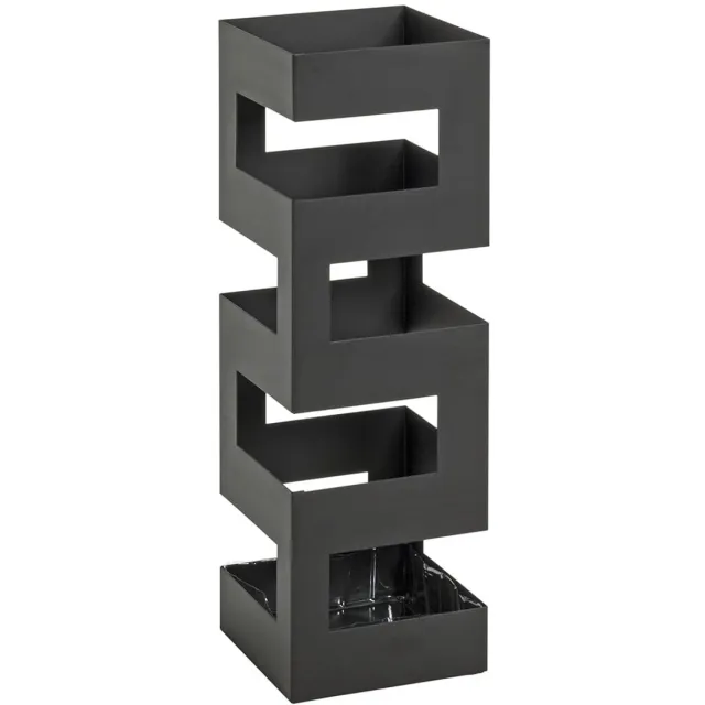 Famanu Paraplubak van metaal in zwart, afmetingen B 16 cm x H 48 cm x D 16 cm