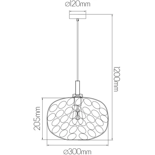 Fantasia Okiru maxi hanglamp met E27-fitting, goudkleurig metaal en glazen kap in asgrijs, diameter 300 mm, dimbaar zwart + as grijs