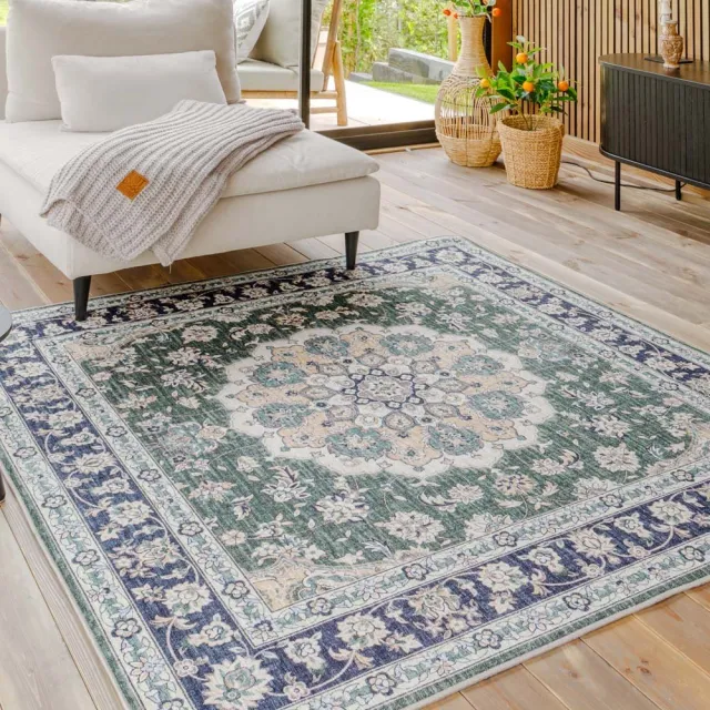 Heritaged Vintage buitenkleed vierkant - Valenca Nova donkergroen 160x160
