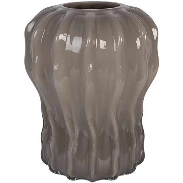 Clayre & Eef Vaas Ø 19x25 cm Grijs Glas