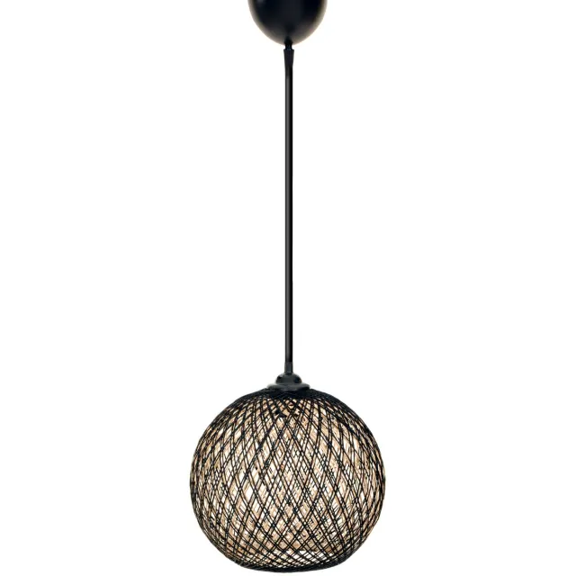 Opviq 190 JES – Jute hanglamp – Bruin/Ecru/Zwart