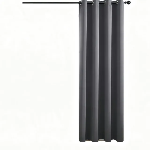 GelldG Binnengordijnpanelen - Thermisch Gordijn - Moderne Oogjesgordijnen 132x213cm - Geschikt voor Salon en Slaapkamer - Stof - 1 Stuk Grijs