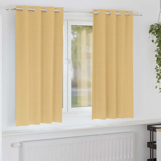 vidaXL Zwart-out Gordijnen met Ringen 2 st Beige 175 x 140 cm