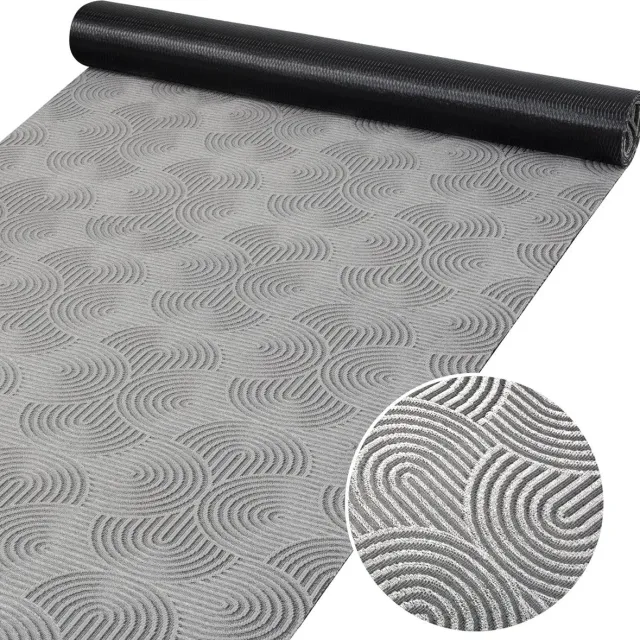 ANRO Tapijtloper Velora Grijs 200x50cm – Velours Gangloper Antislip Keukenloper Hal Op Maat