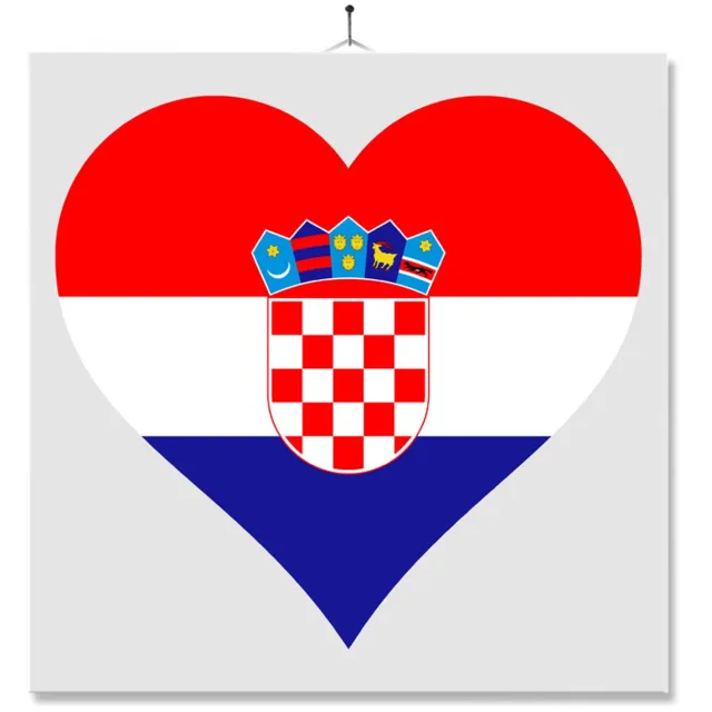 MC Living Tegel Met Opdruk | Hart | Vlag | Kroatie Multi-Color