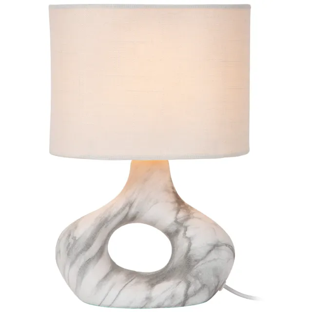 Lucide linnen tafellamp - wit