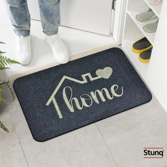 Stunq Stofdichte instapmat met home-design en antislip Antraciet