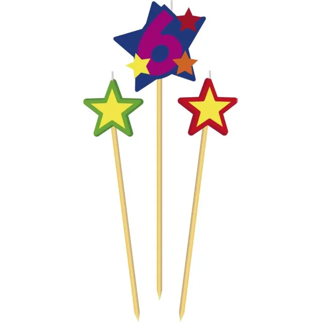Haza original Taartkaars Prikker 6 Jaar Multicolor