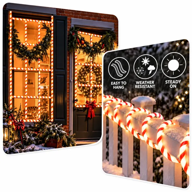 Veya Kerstverlichting - Buiten – Lichtsnoer – Lichtsnoeren – Kerst - Rood Warmwit - 12.2 Meter - LED licht - 360 Leds - Waterdicht