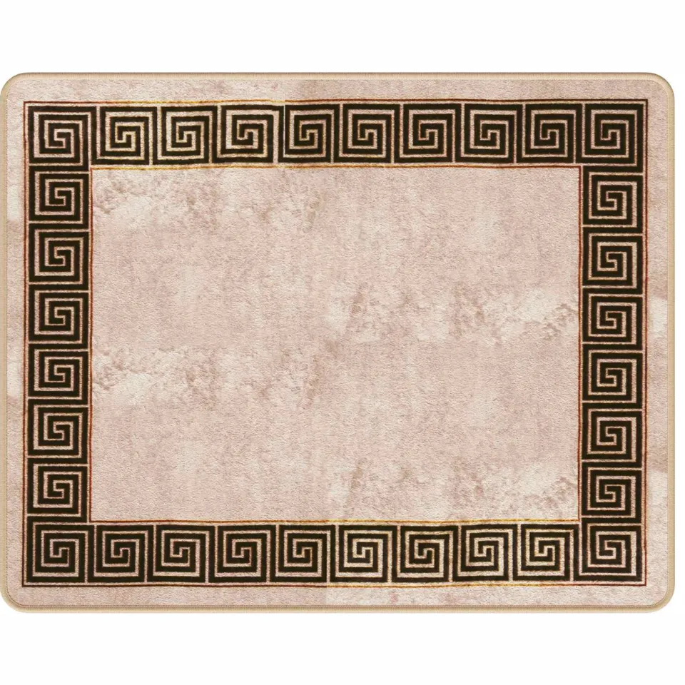 vidaXL Vloerkleedloper MARSA Beige en zwart 80 x 100 cm