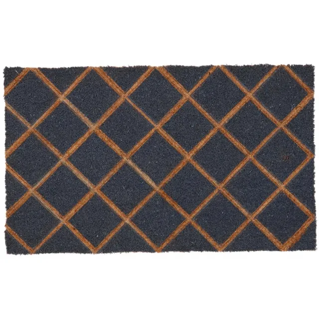Esschert Design Woonerf Deurmat Kokos & Rubber 75x45cm Geometrisch Antraciet/Bruin