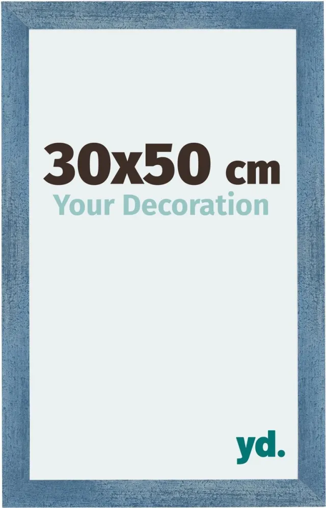 yd. Your Decoration - Fotolijst 30x50 cm - MDF - Helder Blauw Geveegd - Mura