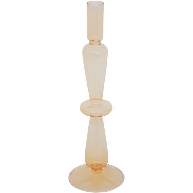 Atmosphera Glazen kandelaar Ø9xH30cm - Oranje