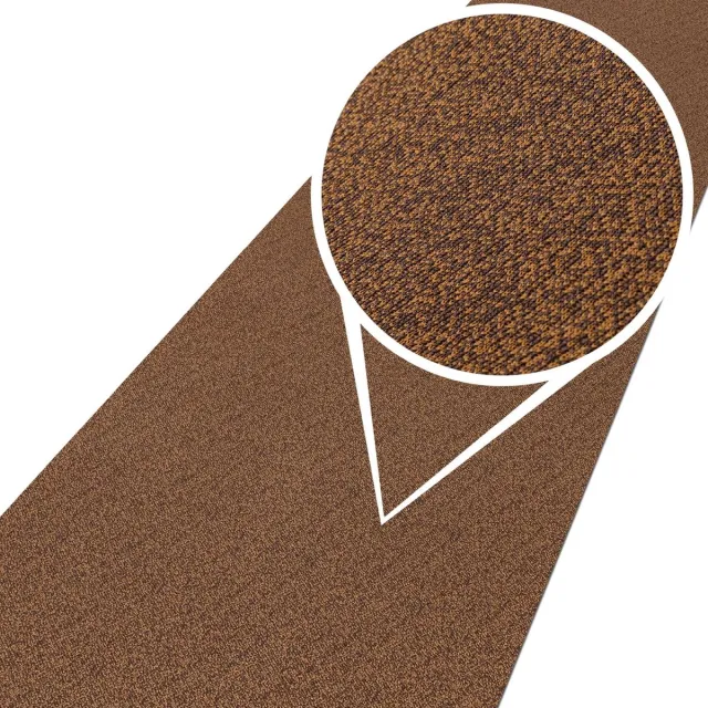 ANRO Tapijtloper Tamara Bruin 200x67cm – Velours Gangloper Antislip Keukenloper Hal Op Maat