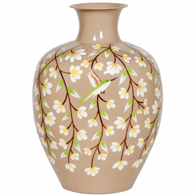 Colmore by Diga vaas-taupe handbeschilderd enamel-iron-34x34x48cm