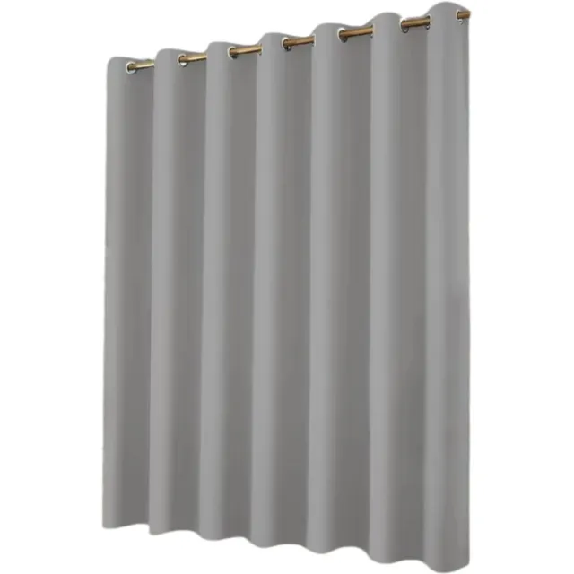 Happiq Buitengordijn 2 stuks - Polyester, lichtgrijs, 132 x 238 cm - voor tuin, terras, veranda en pergola Light Gray