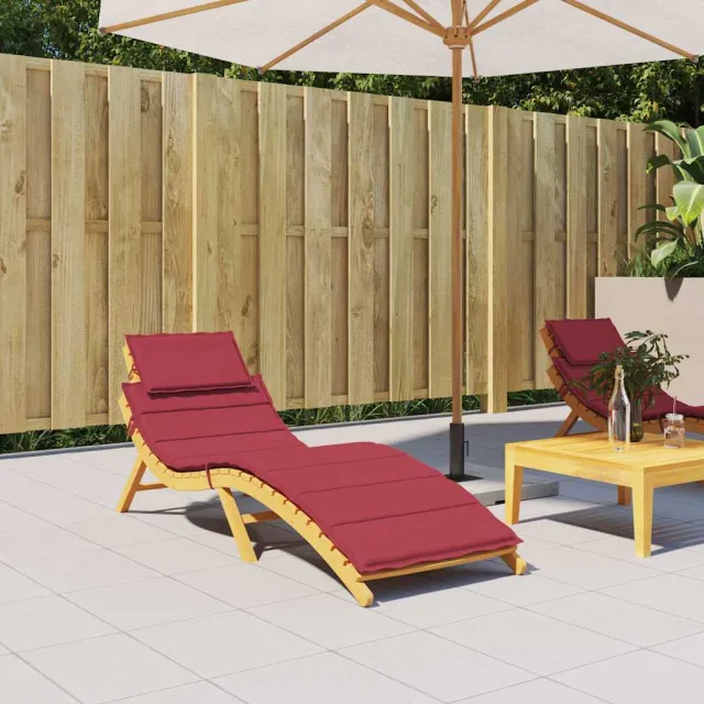 vidaXL Ligbedkussen 186x58x4 cm oxford stof wijnrood