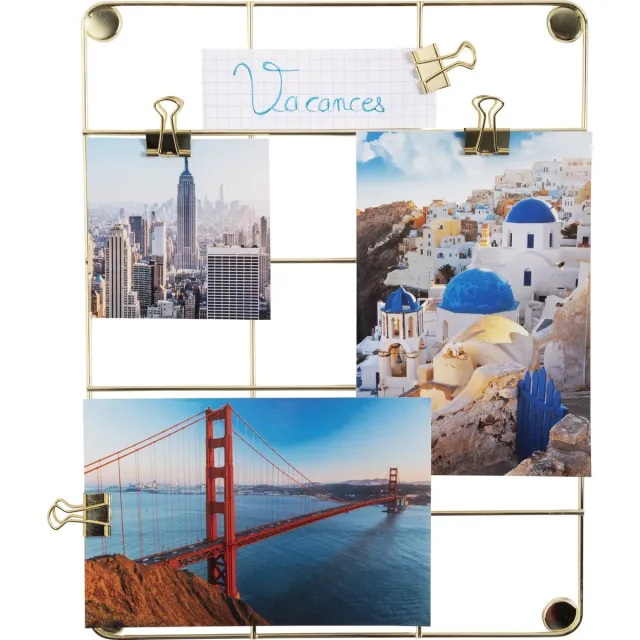 Exacompta 4x Vergulde metalen fotolijst - Formaat 21,7x28x1cm - Goud - 12355E