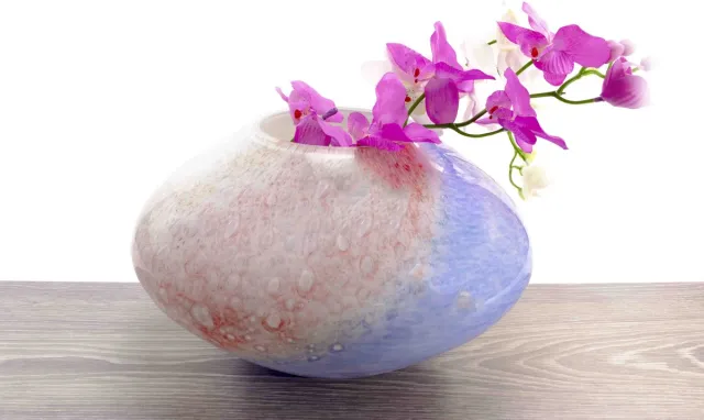 Loranto Glazen Vaas - Bloemenvaas - Vaas Glas - Vaas Multicolor Light Roze