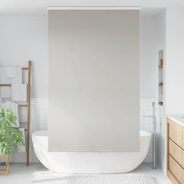 vidaXL Doucherolgordijn met cassette 130x240 cm stofbreedte 126 cm grijs