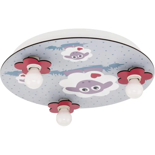 EGLO Lalelu - plafondlamp - 3-Lichts - motief schaap wit