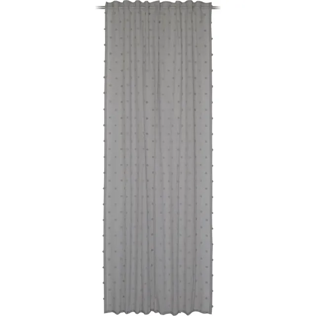 Elbersdrucke Gordijn met verborgen lussen Fluffy Dots 255x140 cm grijs WeißGrau