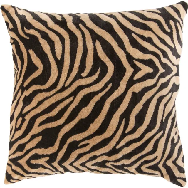 Atmosphera Créateur d'intérieur® Kussen met afneembare hoes van fluweel LYNRA Noir léopard