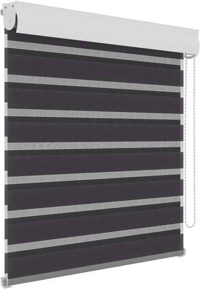 Decosol Roljaloezie - Zwart - Lichtdoorlatend - 120 x 250 cm