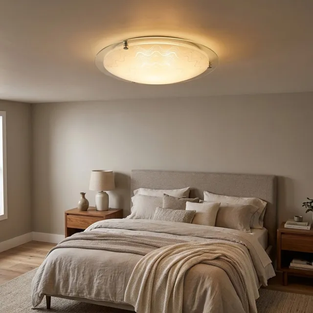 Globo Lighting LED-plafondlamp, chroom, daglichtlamp, plafond, glas, spiegelrand, CCT, 1x 18 W, 1200 lm, 3000-6500 K, 41,5 cm Duidelijk