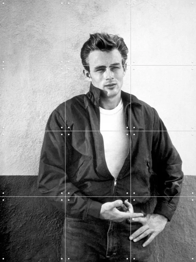 IXXI Rebel without a cause, Bridgeman Images - 60 x 80 cm - Grote wanddecoratie en posters - Vintage, Fotografie, Woonkamer, Slaapkamer, Mode, Mensen Zwart / Monochroom / Zwart en wit