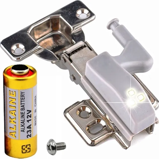 Global Light 6x Automatische Kast Led Lamp | Scharnier Kastverlichting op batterij | Lades Kast Verlichting | Voordeelset incl. batterijen Wit licht