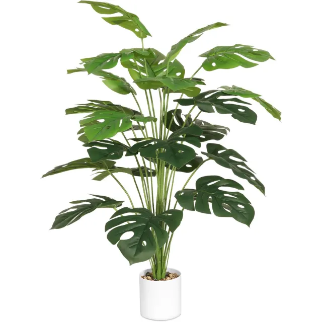 Ibenzoa Realistische 71 cm Kunstplant Monstera voor Binnen en Buiten met Verstelbare Takken groen