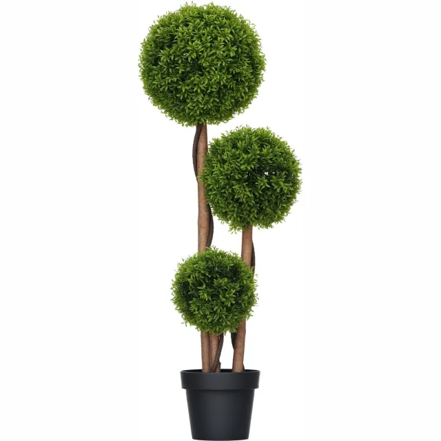 Homcom Kunstmatige Topiary-PE-27L x 27B x 110H cm-Groen