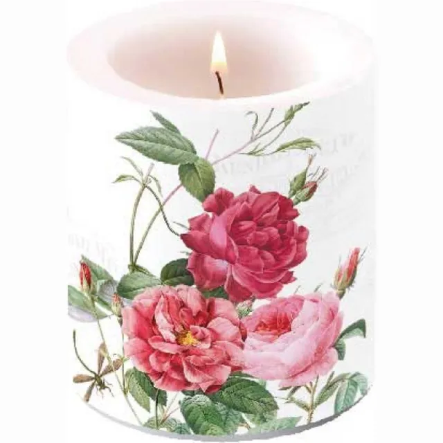 Ambiente Kaars - Medium Amber - 45 branduren Rose