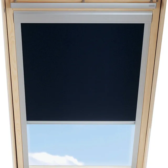 LUXTRA Verduisterend Rolgordijn passend op VELUX Dakramen MK08, Zwart