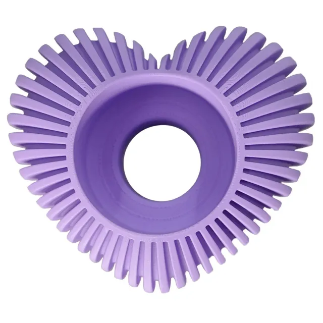 Lovora Waxinelichthouder Hart Gestreept - Paars - 3d geprint - Geschikt voor LED waxinelichtjes – Moderne woonaccessoire – Stijlvolle waxinelichthouder - 3 stuks