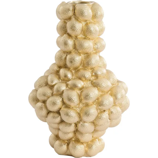 Light & Living Vaas Lemon - Goud - 27.5x27.5x46.5cm - Kunststof- Bloemenvaas - Woondecoratie - Decoratieve vaas voor woonkamer of slaapkamer - Pasen - Paasdecoratie - Vaas voor Paastakken