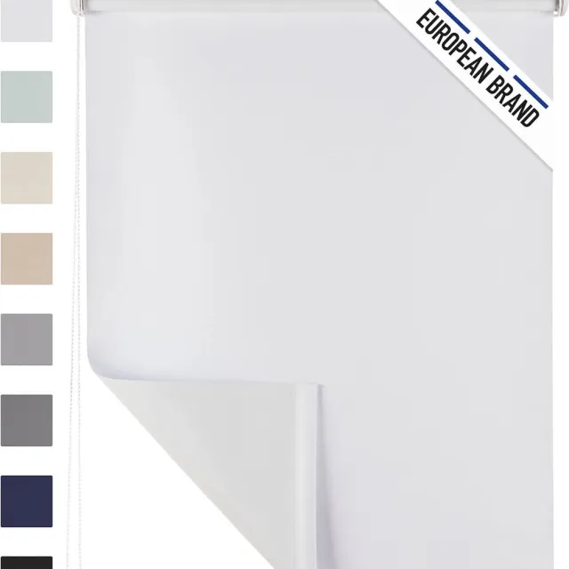Blumtal Verduisteringsrolgordijn - Zonder Boren - Klemgordijn - 60 x 155 cm, wit