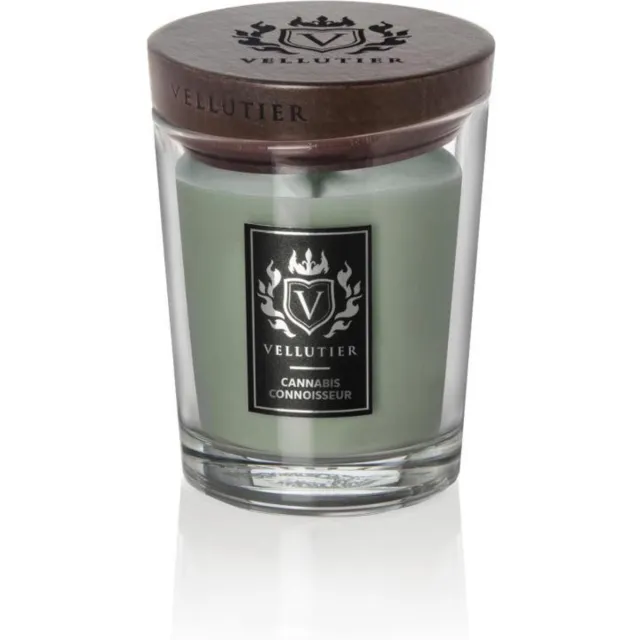 Vellutier Geurkaars Medium Cannabis Connoisseur - 12 cm / ø 9 cm Groen