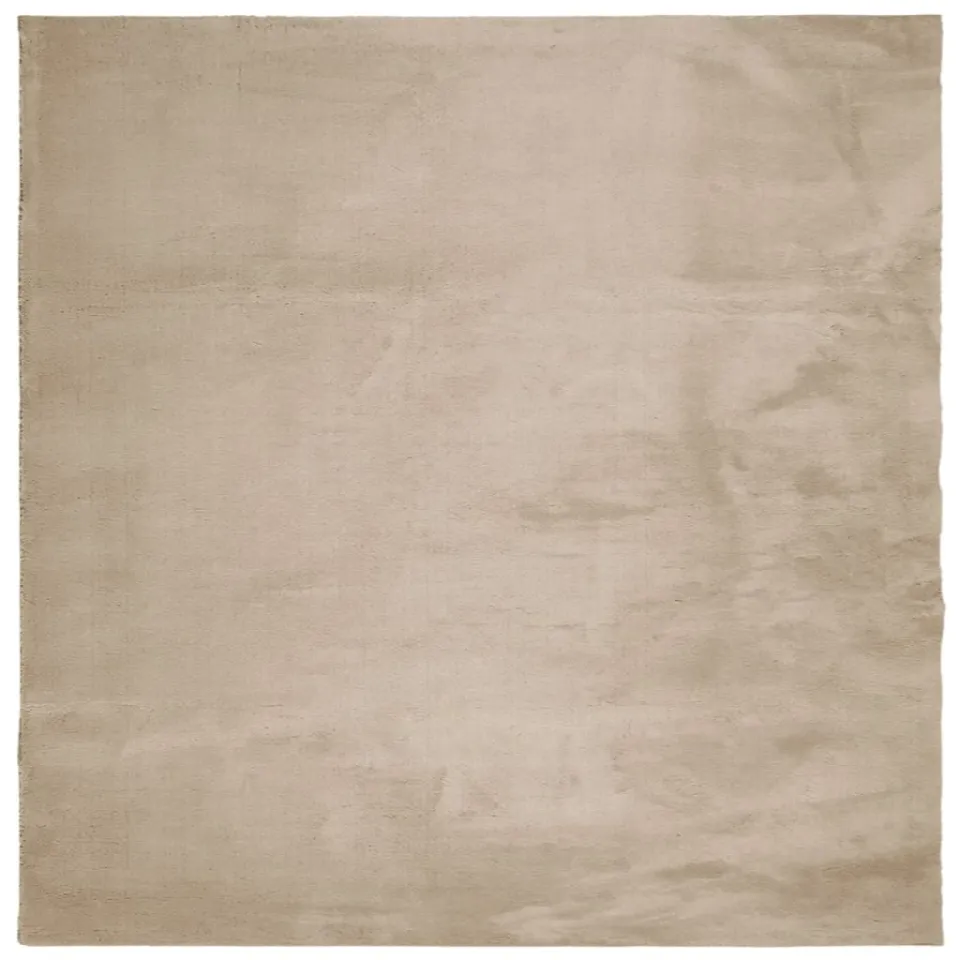 vidaXL Vloerkleed HUARTE laagpolig zacht wasbaar 240x240cm zandkleurig, foto 3