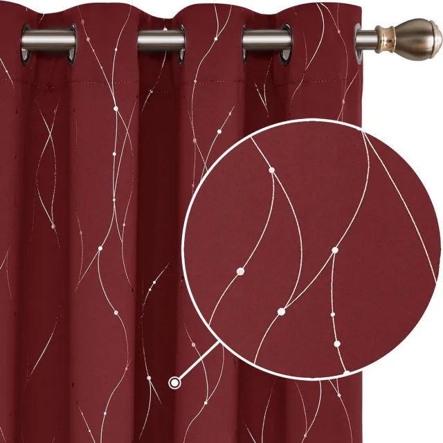 Deconovo Gordijnen, woonkamer, slaapkamer, gordijn, decoratief, premium Rouge Foncé