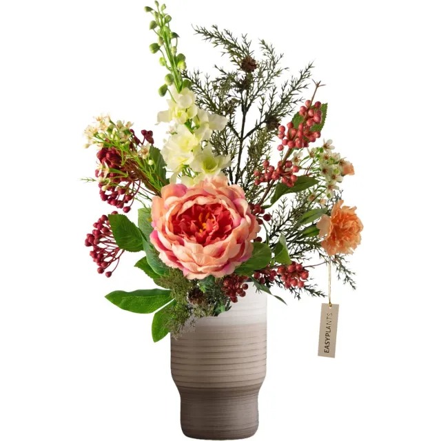 Greenmoods Kunstboeket - Easyplants - Pretty Petite 52 Cm - Zijde Kunstbloemen - Kunstboeketten