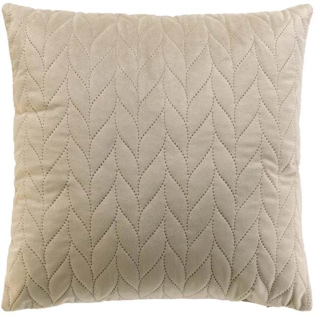 Douceur d intérieur Douceur d'intérieur - Fluwelen sierkussen met geborduurd patroon, 40 x 40 cm Taupe