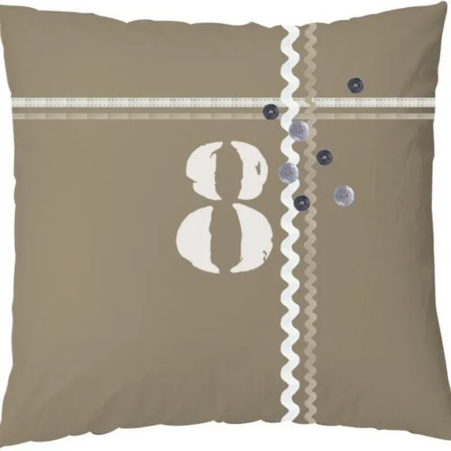 Stapelgoed Buttons - Sierkussen - Bruin - 50x50