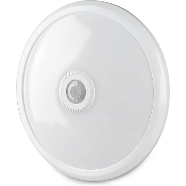 V-TAC VT-13-N LED Ronde Plafondlamp - Samsung - PIR Sensor - 290mm - IP20 - Wit - 12W - 900 Lumen - 6400K