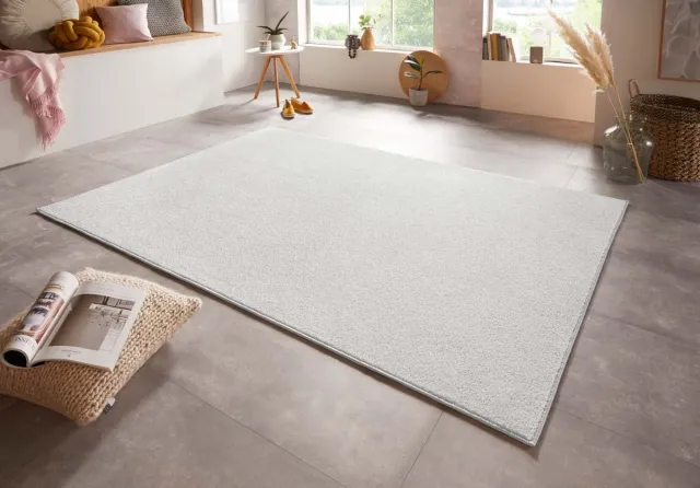 Tapeso Modern Fluweel Vloerkleed Gloss 103788 Zilver