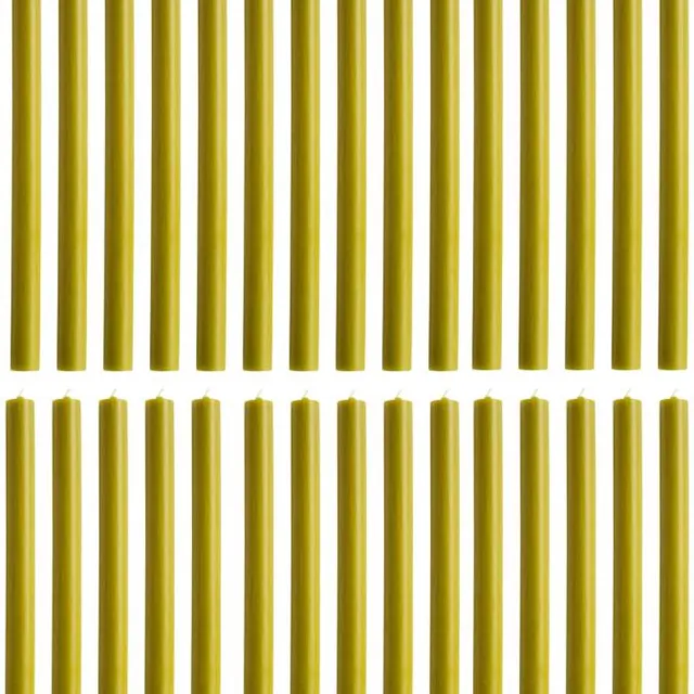 Rustik Lys chique lange dinerkaarsen pak van 30 stuks 2.1 x 30 cm kleur Oker