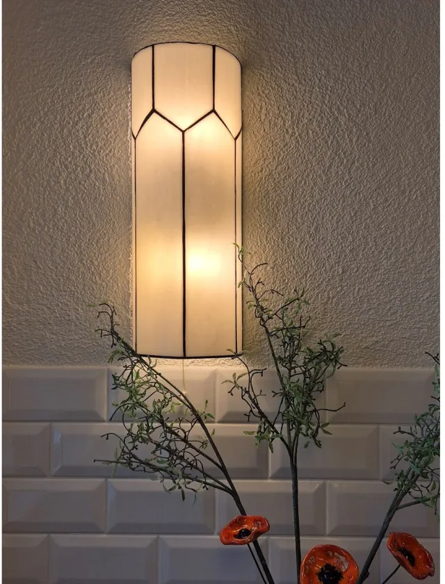 Coloured by Art Tiffany French Art Deco Wandlamp Gatsby - Art Deco Trade Zwart